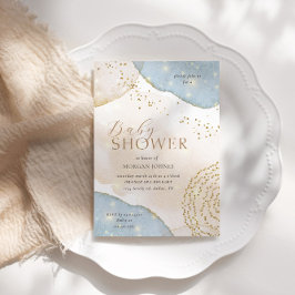 Convites Chá de fraldas Abstrato de de brilho mágico