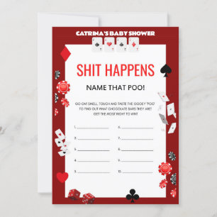 Convites Chá de fraldas Ace Casino - Nome Editável, 5x7