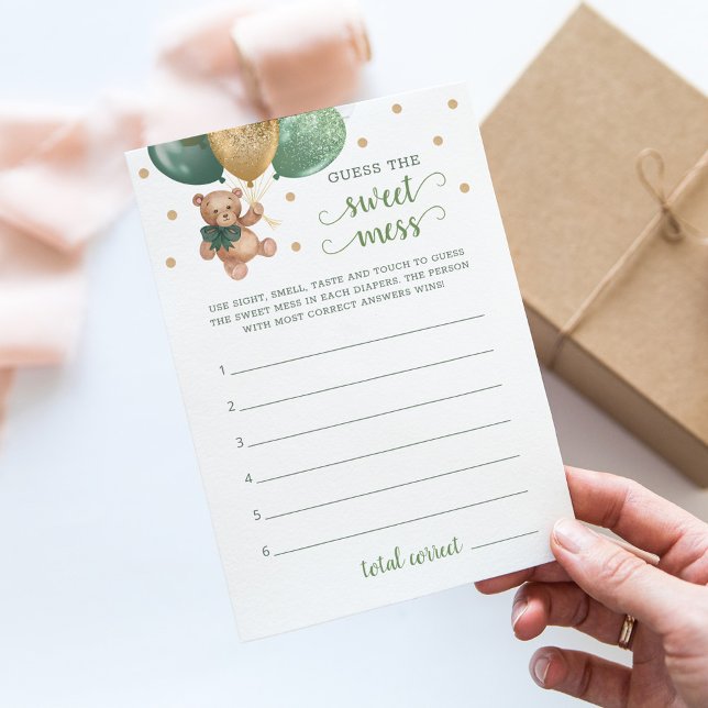 Convites Chá de fraldas Adivinha A Placa De Urso De Teddy M (Criador carregado)