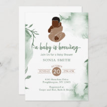 Chá de fraldas afro-americano