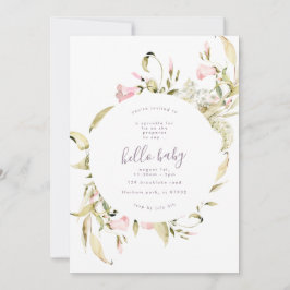 Convites Chá de fraldas Alô Pampas Boho Wildflower