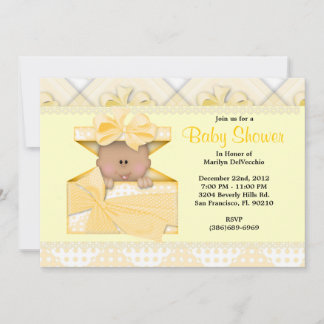 Convites CHÁ DE FRALDAS Amarelo AGINADO