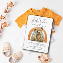 Chá de fraldas Arco Arco-Íris de Urso Simples