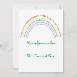 Convites Chá de fraldas arco-íris