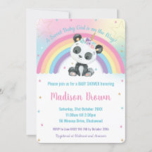 Chá de fraldas Arco-Íris Pandacorn Bonito