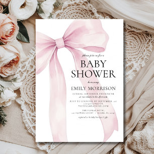 Convites Chá de fraldas Arco Rosa Blush Modern Girl