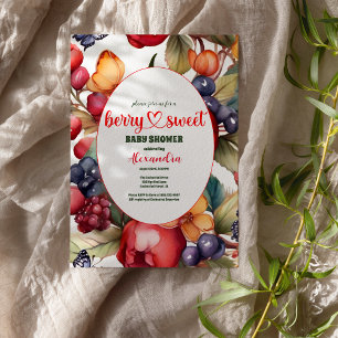 Convites Chá de fraldas Azul Berry Sweet