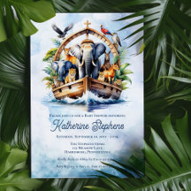 Chá de fraldas Azul de Bichinhos-de-Arca de Noah