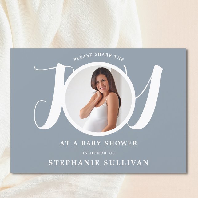 Convites Chá de fraldas Azul do Menino (Criador carregado)