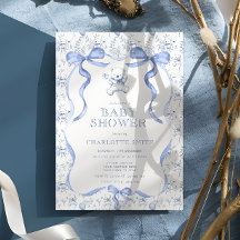 Chá de fraldas Azul do Urso de Banho