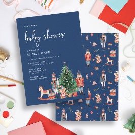 Convites Chá de fraldas Azul Natal