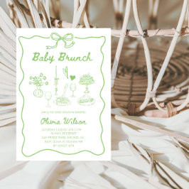 Convites Chá de fraldas Baby Brunch