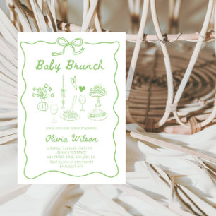 Convites Chá de fraldas Baby Brunch