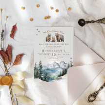 Chá de fraldas Bear Adventure Winter Mounts