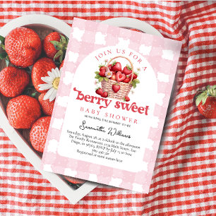 Convites Chá de fraldas Berry Sweet