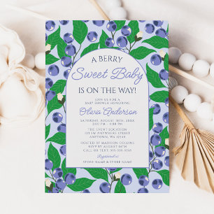 Convites Chá de fraldas Berry Sweet Blueberry Arch