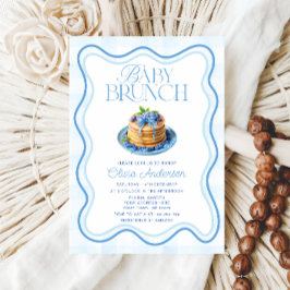 Convites Chá de fraldas Blueberry Baby Brunch