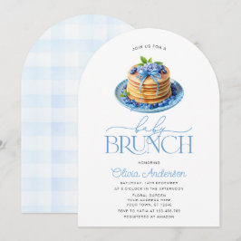 Convites Chá de fraldas Blueberry de Pancake Baby Brunch