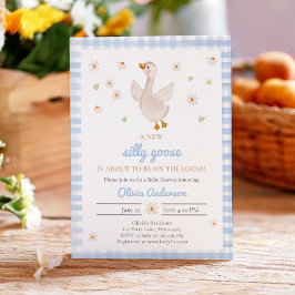 Convites Chá de fraldas bobo Daisy Gingham Boy do Primavera