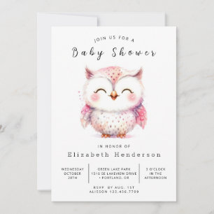 Convites Chá de fraldas Bohemian Printable Owl