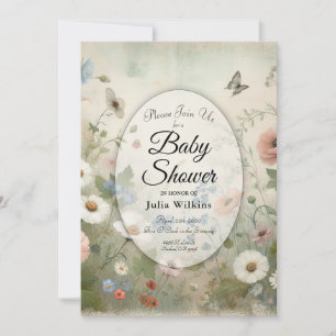 Convites Chá de fraldas Boho Blooms e Vintage Blossoms