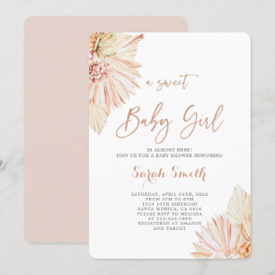 Convites Chá de fraldas Boho Blush