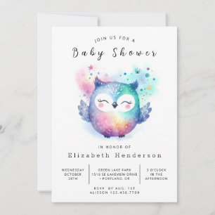 Convites Chá de fraldas Boho Chic Owl