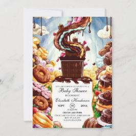 Convites Chá de fraldas Boho Chocolate
