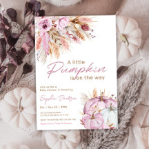 Chá de fraldas Boho Floral Little Pink Pumpkins