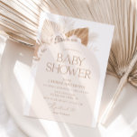 Convites Chá de fraldas Boho Pampas Grass<br><div class="desc">Convide amigos e familiares a compartilharem a alegria da chegada do seu pequeno com este convite para chá de fraldas,  com folhagem tropical e flores brancas.</div>