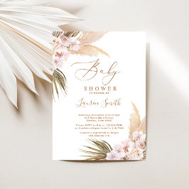 Convites Chá de fraldas Boho pampas Grass