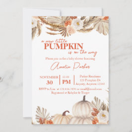 Convites Chá de fraldas Boho Pumpkin