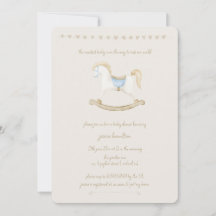 Chá de fraldas Boho Vintage Rocking Horse Cowboy