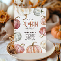 Chá de fraldas Boho Watercolor Pumpkin