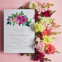Chá de fraldas bonito de Flores de Água Magenta