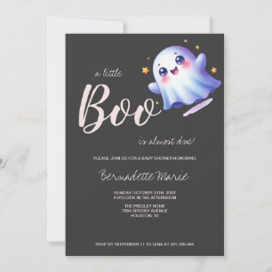 Convites Chá de fraldas Bonito de Halloween