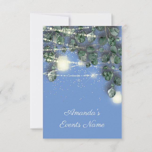 Convites Chá de fraldas Bridal Sweet 16th Confetti Mint Blu (Verso)