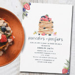 Convites Chá de fraldas Brunch De Pancakes E Pacificadores<br><div class="desc">Tema "panquecas e pacificadores" do chá de fraldas Brunch com aquarela Inspirou Ilustração de uma pilha de panquecas com morangos e mirtilos. Morango e designs botânicos de mirtilo em cantos.</div>