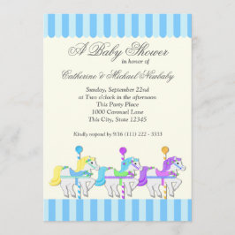 Convites Chá de fraldas carrossel