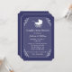 Convites Chá de fraldas Casal azul e branco de regência chi (Frente/Verso In Situ)