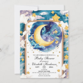 Convites Chá de fraldas Celestial Branco