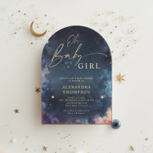 Chá de fraldas Celestial de Arco Azul Meia-Noite