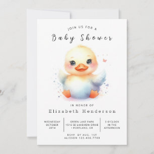 Convites Chá de fraldas Chic Digital Duck