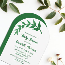 Convites Chá de fraldas Chic Greenery