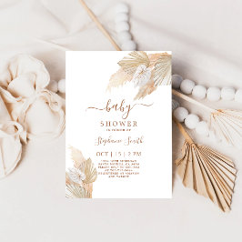 Convites Chá de fraldas Chic Pampas Grass Boho