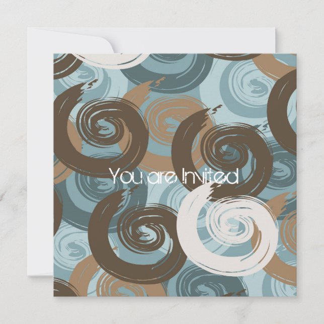 Convites Chá de fraldas Chic Swirls (Frente)