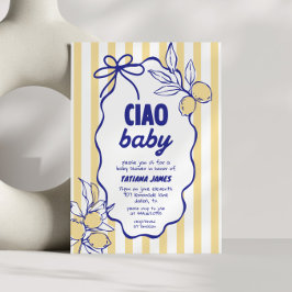 Convites CHÁ DE FRALDAS CIAO BABY Lemon Mediterranean Amalf