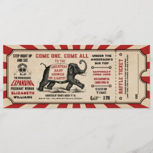 Convites Chá de fraldas Cirus Ticket Invitations Fralda Raf