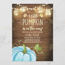 Convites Chá de fraldas convida Little Pumpkin Fall Russo B