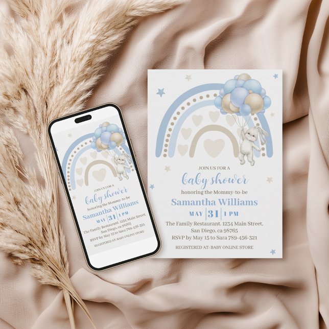 Convites Chá de fraldas cotovelo cotovelo branco macio (Criador carregado)